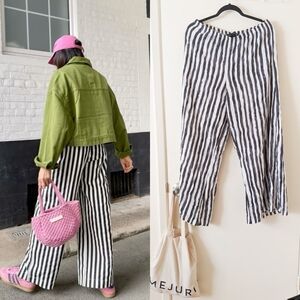 Zac & Rachel Pull Stripped Blogger Pants Size Large